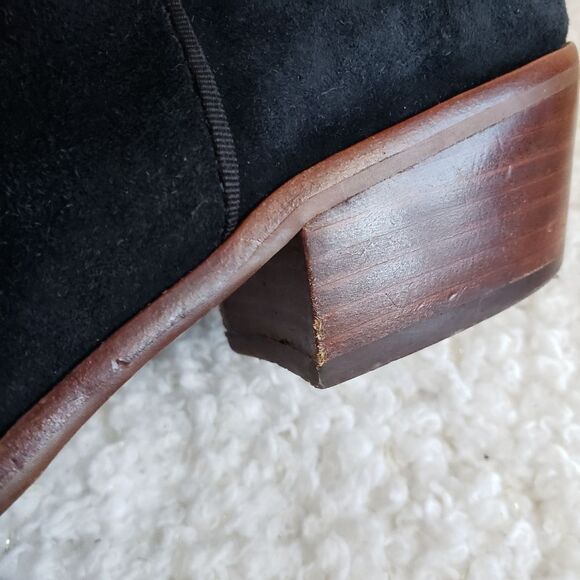Sam Edelman Petty Black Suede Leather Ankle‎ Boots sz 7.5 - Picture 9 of 10